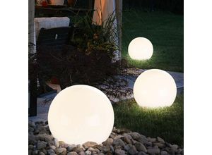 4036812108005 - Expo Börse - Außenlampe Solarlampe Solarleuchte Gartenlampe Stecklampe Wegelampe Akku IP44 Erdspieß weiß silber 4x led warmweiß DxH 15x425cm