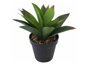 4036812117106 - Design Decoration - Künstliche Aloe Vera im Topf mit Steindeko Höhe 22 cm Pflanze grün - Grün