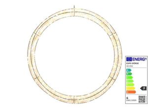 4036812121356 - LED Lichtkranz auf Metallgestell 720 LEDs Ø 50 cm Türkranz Deko Kranz Timer