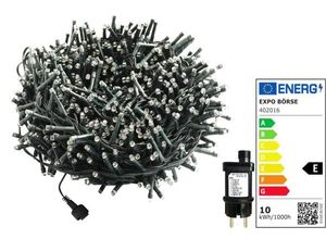 4036812125804 - Lichterkette grün 800 LED warmweiß 19 Meter 8 Funktionen Timer Deko