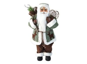 4036812126221 - Weihnachtsmann 60 cm grün mit Brille Teddy Schneeschuhe & Sack Santa Claus