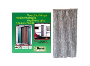 4036812902207 - Sonstige - Flauschvorhang 90 x 200 cm Chenille Türvorhang grau Vorhang - Vorhang grau-weissLeiste grau