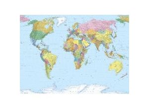 4036834040505 - KOMAR Fototapete Fototapete Tapeten Papier Fototapete - World Map - Größe 270 x 188 cm Gr B L 27 m x 188 m Rollen 1 St bunt Fototapeten