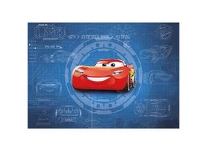 4036834084882 - Fototapete »Cars3 Blueprint« glatt Comic bedruckt (Set) ausgezeichnet lichtbeständig blau|bunt|rot