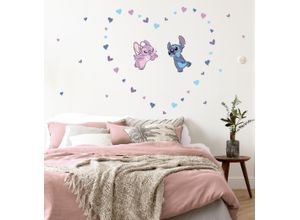 4036834140953 - Wandtattoo KOMAR Stitch in Love - Größe 50 x 70 cm bunt Disney Folie Wandtattoos selbstklebend Wandsticker Kinderzimmer