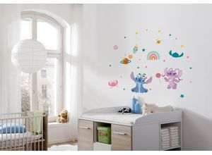 4036834140984 - Wandtattoo KOMAR Stitch World - Größe 50 x 70 cm bunt Disney Folie Wandtattoos selbstklebend Wandsticker Kinderzimmer