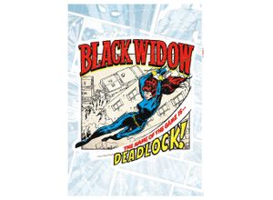 4036834178116 - KOMAR Wandtattoo Black Widow Comic Classic Wandtattoos 50x70 cm (Breite x Höhe) selbstklebendes Wandtattoo Gr B H 50 cm x 70 cm Kinder-Comic bunt Wandtattoos Wandsticker
