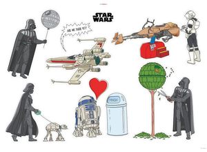 4036834178437 - KOMAR Wandtattoo Star Wars Treatment Wandtattoos 100x70 cm (Breite x Höhe) selbstklebendes Wandtattoo Gr B H 100 cm x 70 cm Kinder-Comic bunt Wandtattoos Wandsticker