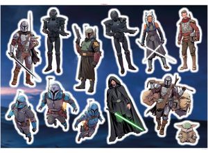 4036834178659 - KOMAR Wandtattoo Mandalorian Iconic Figures Wandtattoos 100x70 cm (Breite x Höhe) selbstklebendes Wandtattoo Gr B H 100 cm x 70 cm Kinder-Comic bunt Wandtattoos Wandsticker