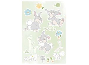 4036834179083 - KOMAR Wandtattoo Thumper in the Garden Wandtattoos 50x70 cm (Breite x Höhe) selbstklebendes Wandtattoo Gr B H 50 cm x 70 cm Kinder-Comic bunt Wandtattoos Wandsticker