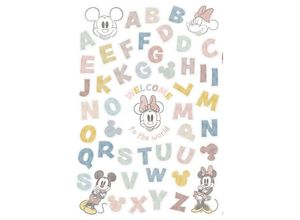 4036834179113 - KOMAR Wandtattoo Mickey Alphabet Wandtattoos 50x70 cm (Breite x Höhe) selbstklebendes Wandtattoo Gr B H 50 cm x 70 cm Kinder-Comic bunt (braun blau gelb weiß) Wandtattoos Wandsticker