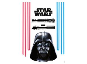 4036834340308 - KOMAR Wandtattoo Darth Vader Wandtattoos 50x70 cm (Breite x Höhe) selbstklebendes Wandtattoo Gr B H 50 cm x 70 cm bunt (schwarz rot blau) Wandtattoos Wandsticker