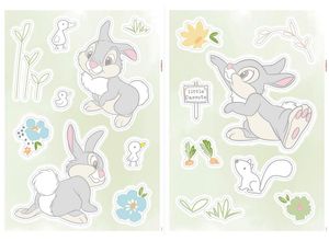 4036834345068 - Wandtattoo Wandtattoo - Thumper Growing Carrots - Größe 50 x 70 cm 2 Bogen (19 St) Künstler Komar bunt