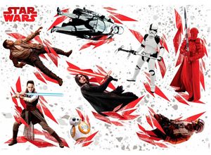 4036834347277 - KOMAR Wandtattoo Star Wars The Last Jedi Wandtattoos 100x70 cm (Breite x Höhe) selbstklebendes Wandtattoo Gr B H 100 cm x 70 cm rot (rot schwarz) Wandtattoos Wandsticker