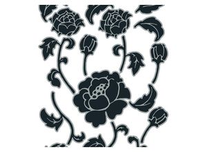 4036834370015 - KOMAR Wandtattoo Tiffany Wandtattoos 50x70 cm (Breite x Höhe) selbstklebendes Wandtattoo Gr B H 50 cm x 70 cm Blumen schwarz Wandtattoos Natur