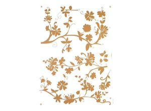 4036834370152 - KOMAR Wandtattoo Frasca Wandtattoos 50x70 cm (Breite x Höhe) selbstklebendes Wandtattoo Gr B H 50 cm x 70 cm Blumen braun (bronzefarben) Wandtattoos Natur