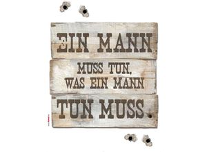 4036834378004 - Wandtattoo Wandtattoo - Ein Mann muss tun… - Größe 50 x 70 cm (5 St) Künstler Komar braun|bunt|grau