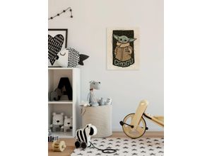 4036834564520 - Leinwandbild »Star Wars The Mandalorian Grogu Lino-Cut« Disney (1 St) 30 x 40 cm (Breite x Höhe) - Kinderzimmer Dekoration