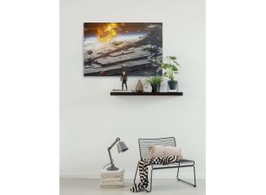 4036834564759 - Leinwandbild »Star Wars The Mandalorian Space Fight« Disney (1 St) 90 x 60 cm (Breite x Höhe) - Kinderzimmer Dekoration