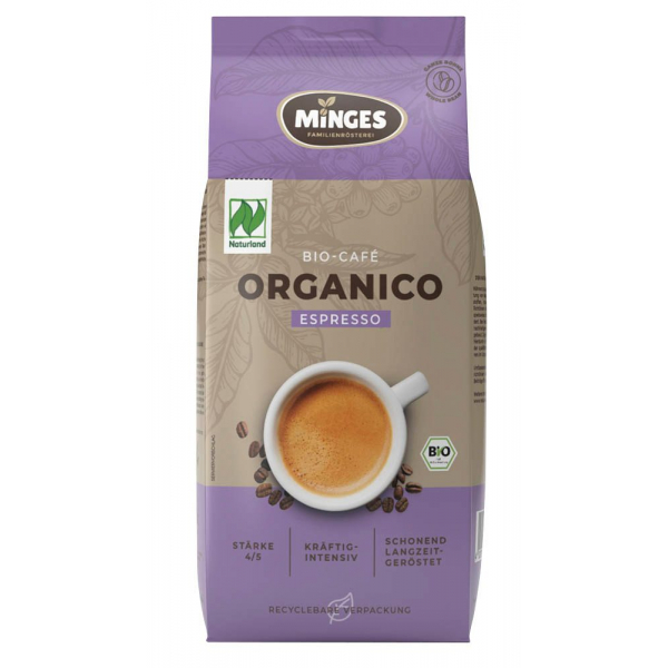 4037014964536 - Organico Espresso Bio-Espressobohnen Arabica- und Robustabohnen kräftig 5000 g 4037014964536 500 Gramm