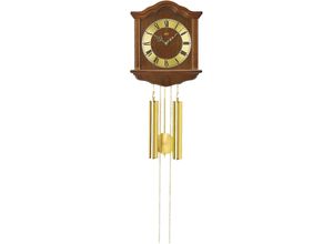 4037445133044 - Pendelwanduhr AMS H206 1 Wanduhren Gr B H L 27 cm x 11 cm x 29 cm braun (nussbaumfarben) Pendeluhren