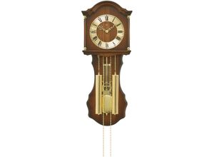 4037445133068 - Pendelwanduhr AMS H211 1 Wanduhren Gr B H L 27 cm x 11 cm x 66 cm braun (nussbaumfarben) Pendeluhren