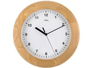 4037445140837 - Funkwanduhr AMS F5904 18 braun (buchefarben) Wanduhren H 5cm QuarzHolzBucheWohnzimmerEsszimmerKücheArbeitszimmerBüroFlur 4037445140837 - Funkwanduhr AMS F5904 18 braun (buchefarben) Wanduhren H 5cm QuarzHolzBucheWohnzimmerEsszimmerKücheArbeitszimmerBüroFlur
