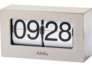 4037445154681 - Tischuhr AMS T1175 silber (silberfarben) Tischuhren Büro Wohnzimmer Esszimmer