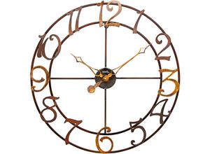 4037445154827 - Wanduhr AMS W9566 braun Wanduhren B H L 5cm QuarzuhrWohnzimmerEsszimmerKücheArbeitszimmerBüroFlur