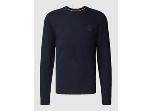 4037557032372 - BOSS Orange Pullover Herren blau Uni & Uninah