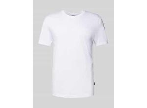 4037558144371 - T-Shirt mit geripptem Rundhalsausschnitt Modell Tessler