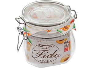 4037839324928 - Drahtbügelgläser Fido 560ml 6 Gläser + Gummis Einmachgläser 4309 - Bormioli Rocco