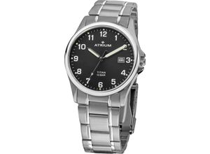 4037921003458 - Quarzuhr ATRIUM A23-31 Armbanduhren silberfarben (titansilberfarben) Herren Quarzuhren Armbanduhr Herrenuhr Datum Titan