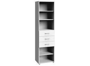 4038061008549 - Regal WIMEX Multiraumkonzept Regale Gr B H T 40 cm x 185 cm x 40 cm weiß Büroregal Büroregale und Aktenregale Breite 40 cm