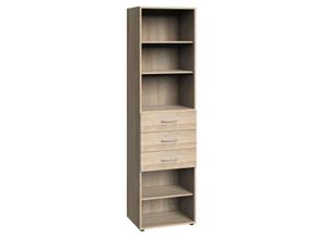 4038061009171 - Regal WIMEX Multiraumkonzept Regale Gr B H T 50 cm x 185 cm x 40 cm braun (eiche sägerau nachbildung) Büroregal Büroregale Breite 50 cm