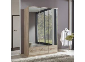 4038061169486 - Kleiderschrank mit 3 Spiegeltüren und 3 Schubladen - L135 cm