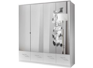 4038061169578 - Calicosy - Kleiderschrank mit 4 Spiegeltüren und 4 Schubladen - L179 cm