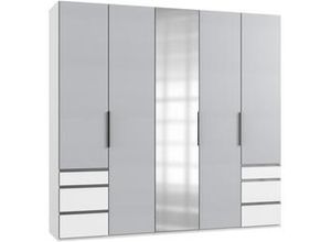 4038062048148 - Drehtürenschrank mit Laden B 250 cm Level Weiß Hellgrau