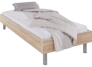 4038062064247 - Bett WIMEX Easy große Auswahl an Größen und Farben auch in Komforthöhe braun (struktureichefarben hell alufarben) H46cm L210cm Betten ohne Kopfteil ideal unter Dachschrägen oder Fenster 4038062064247 - Bett WIMEX Easy große Auswahl an Größen und Farben auch in Komforthöhe braun (struktureichefarben hell alufarben) H46cm L210cm Betten ohne Kopfteil ideal unter Dachschrägen oder Fenster
