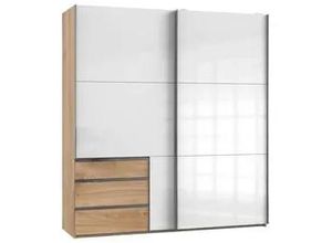 4038062067040 - Schwebetürenschrank Level Weiß Eiche ca200x216x65 cm