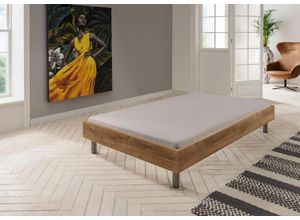4038062070644 - Bett WIMEX Easy große Auswahl an Größen und Farben auch in Komforthöhe braun (plankeneichefarben alufarben) H46cm L210cm Betten ohne Kopfteil ideal unter Dachschrägen oder Fenster 4038062070644 - Bett WIMEX Easy große Auswahl an Größen und Farben auch in Komforthöhe braun (plankeneichefarben alufarben) H46cm L210cm Betten ohne Kopfteil ideal unter Dachschrägen oder Fenster