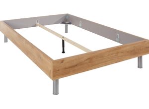 4038062070668 - Bett WIMEX Easy Betten Gr Rahmenhöhe 26 cm Liegefläche B L 160 cm x 200 cm Betthöhe 46 cm kein Härtegrad ohne Matratze braun (plankeneichefarben) ohne Kopfteil frei im Raum stellbar