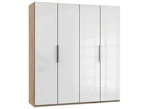 4038062089226 - Drehtürenschrank B 200 cm Level 36D Weiß Eiche Dekor