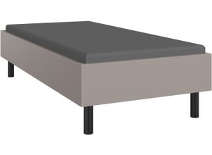 4038062101577 - Bett WIMEX Easy große Auswahl an Größen und Farben auch in Komforthöhe grau (sahara grau schwarz) H46cm L210cm Betten ohne Kopfteil ideal unter Dachschrägen oder Fenster
