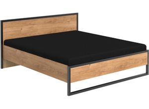 4038062103335 - Bett WIMEX Detroit by fresh to go braun (plankeneichefarben) B189cm L210cm Beschläge Metall Betten