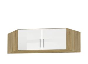 4038283925433 - Aufsatz für Eckschrank 2-türig Celle - weiß - 117 cm - 39 cm - 117 cm - Sconto