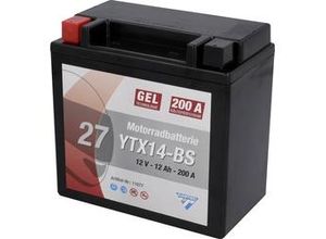 4038373067876 - Gel Motorradbatterie YTX14-BS 12Ah 200A