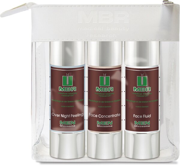 4038421017204 - Men Oleosome Travel Set = Over Night Peeling 50 ml + Face Concentrate 50 ml + Face Fluid 50 ml 3 Artikel im Set