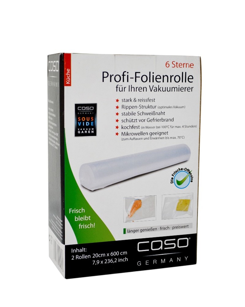 4038437012217 - FOLIENROLLE 20X600 - 2ST 20 x 600  2 Stück Vakuumierfolien   Ersatzrollen FOLIENROLLE 20X600 - 2ST 4038437012217