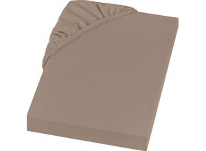 4038473042223 - Spannbettlaken REFIBRA Feinbiber Laken Gr B L 140 cm x 200 cm 1 St Feinbiber 140 x 200 cm 23 cm-25 cm-27 cm-28 cm grau (taupe) aus bis zu 60% recycelten Fasern